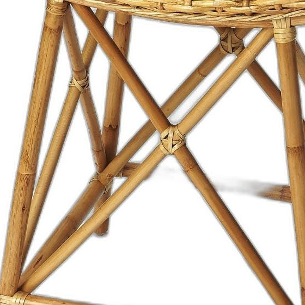 HomeRoots Classic Rattan Counter Stool