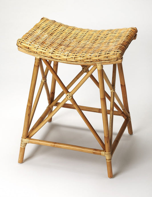 HomeRoots Classic Rattan Counter Stool