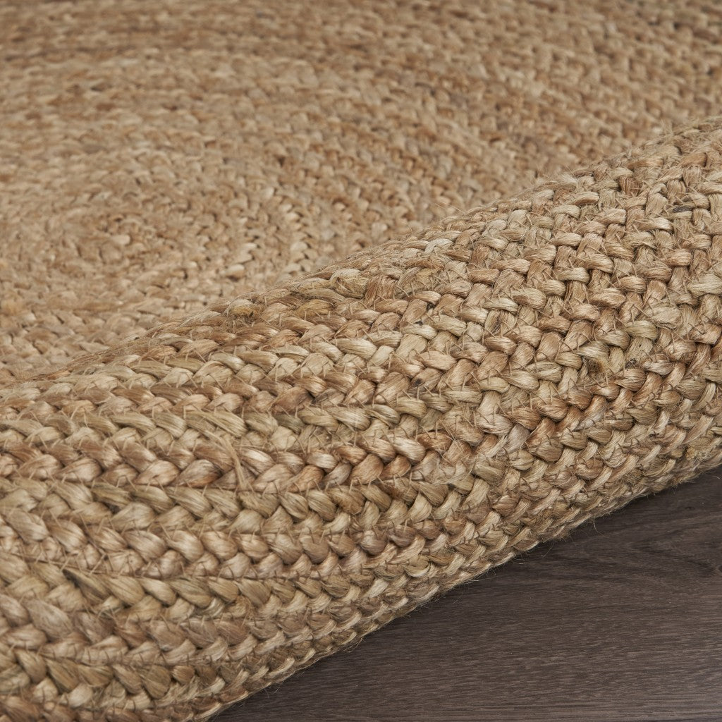 HomeRoots Classic Simple Natural Jute Area Rug