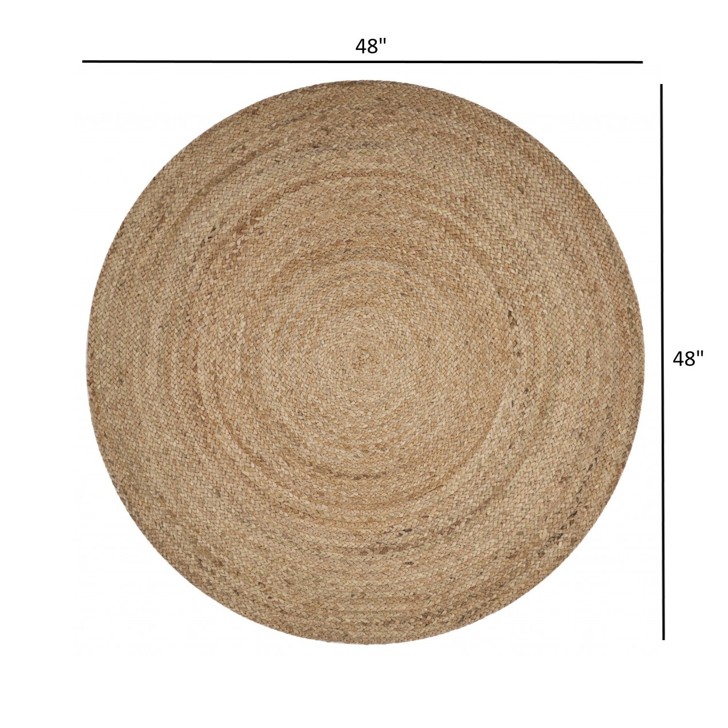 HomeRoots Classic Simple Natural Jute Area Rug