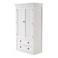 HomeRoots Classic Wardrobe in White Finish