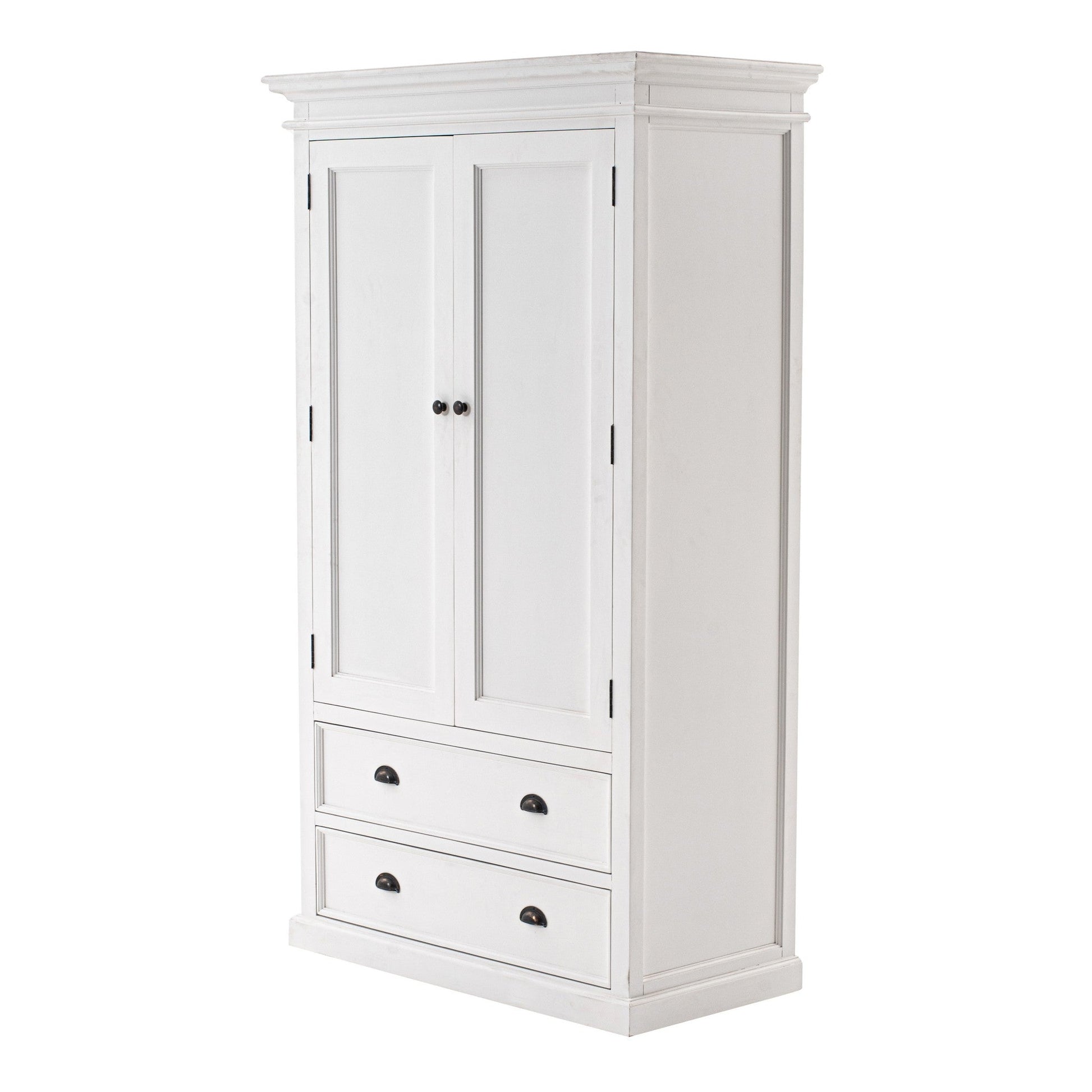 HomeRoots Classic Wardrobe in White Finish
