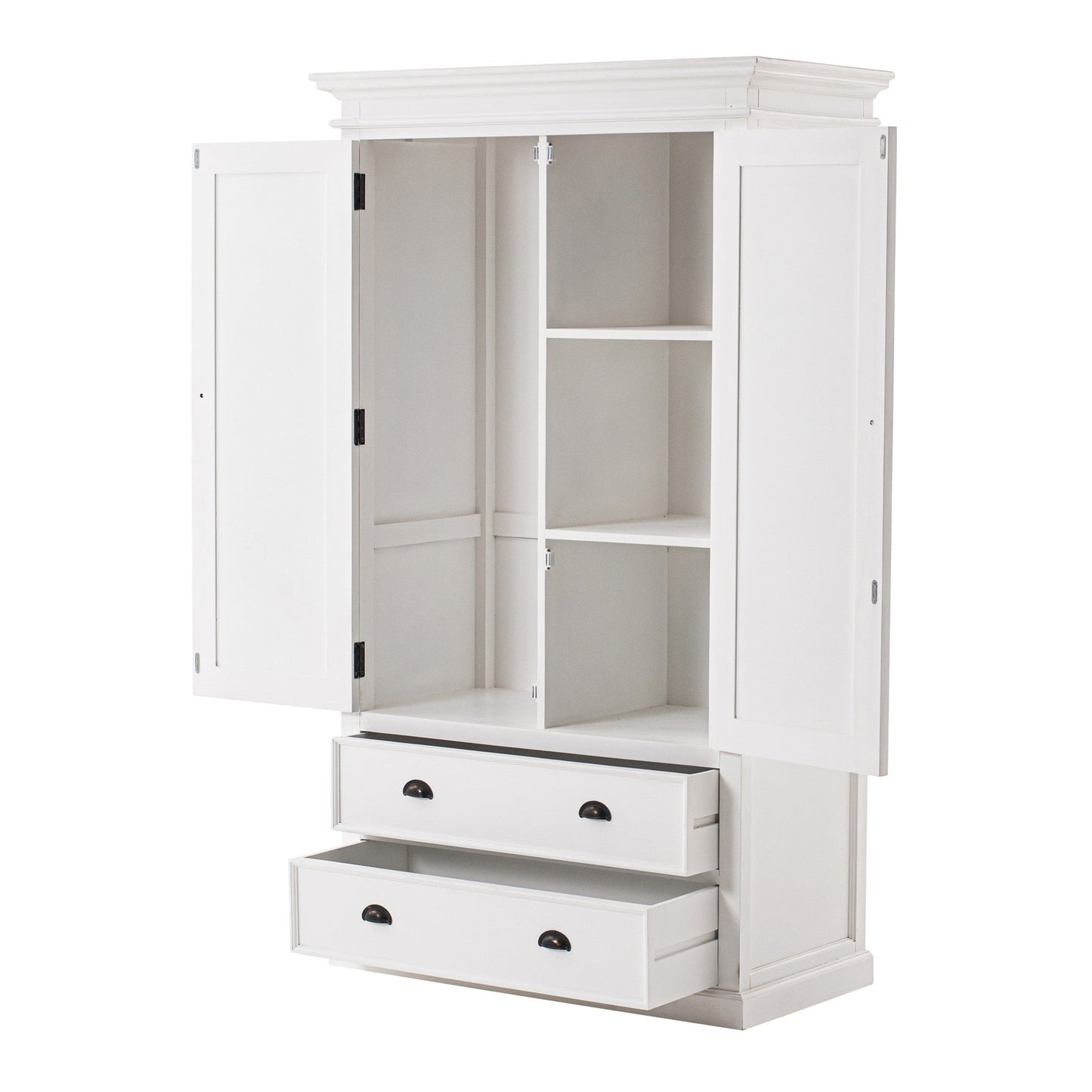HomeRoots Classic Wardrobe in White Finish