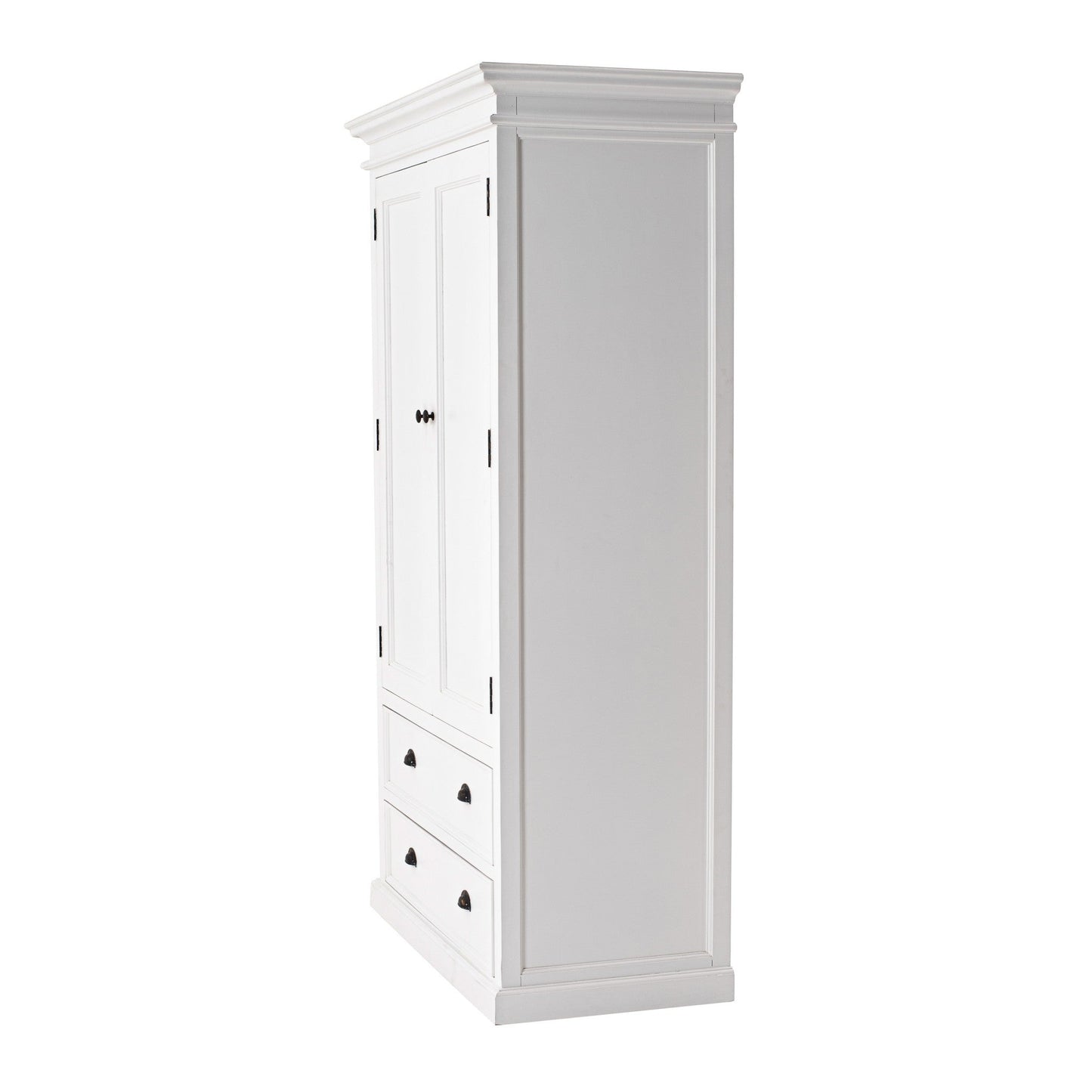 HomeRoots Classic Wardrobe in White Finish