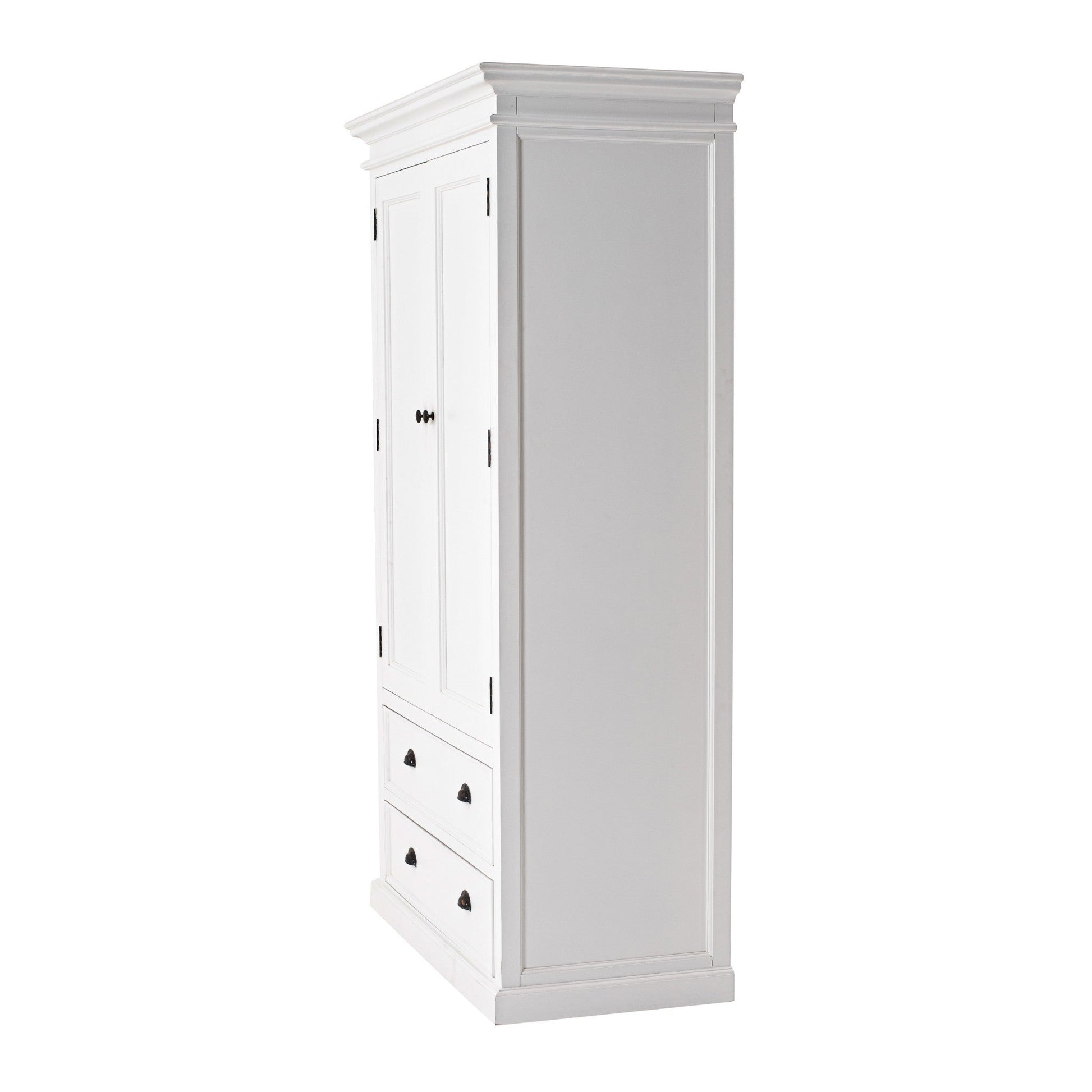 HomeRoots Classic Wardrobe in White Finish