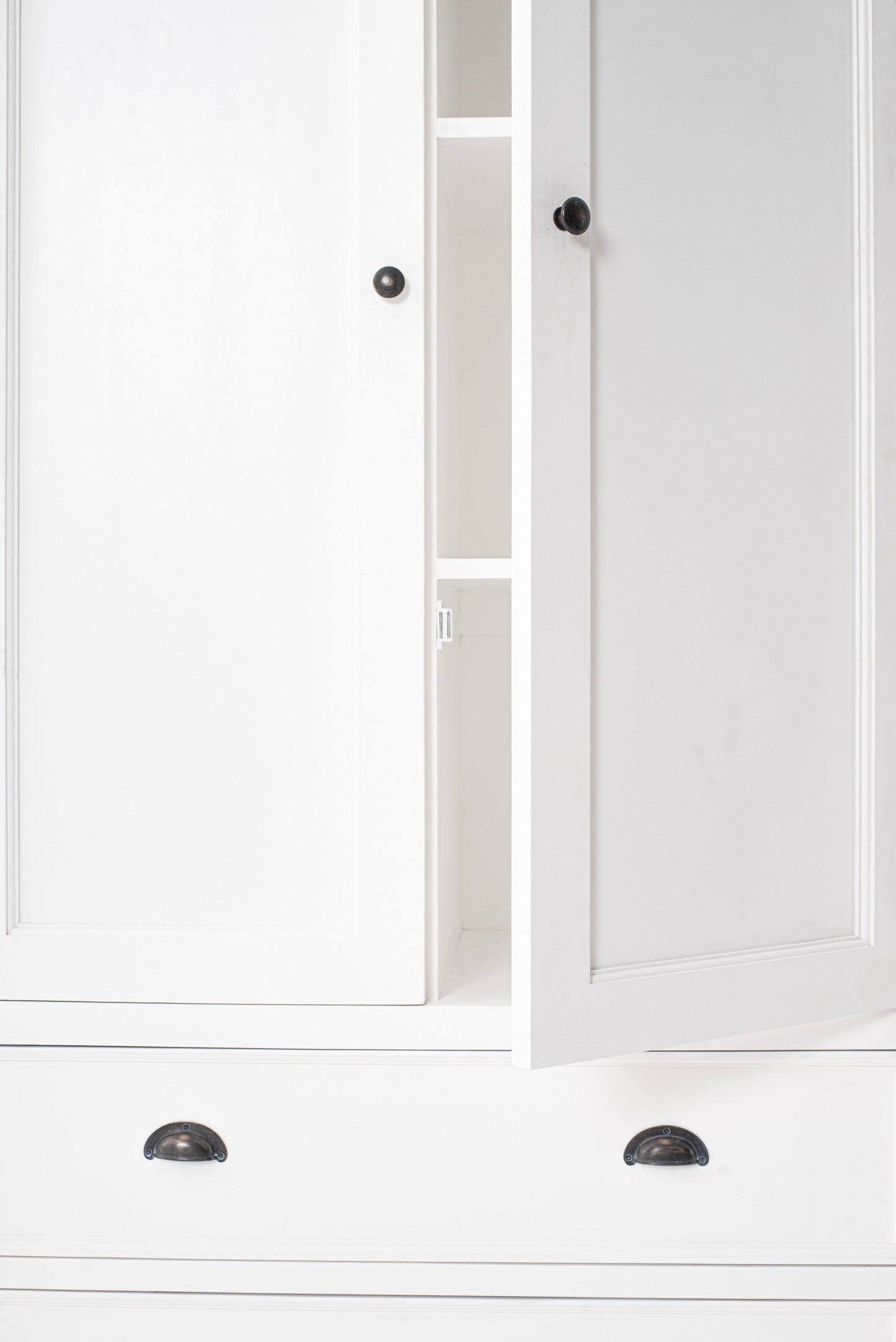 HomeRoots Classic Wardrobe in White Finish