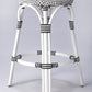 HomeRoots Classic White And Black Rattan Counter Stool