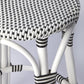 HomeRoots Classic White And Black Rattan Counter Stool