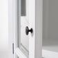 HomeRoots Classic White And Glass Double Door Storage Cabinet