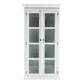 HomeRoots Classic White And Glass Double Door Storage Cabinet