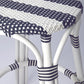 HomeRoots Classic White And Navy Blue Rattan Counter Stool