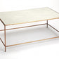 HomeRoots Classic White Marble Coffee Table