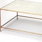 HomeRoots Classic White Marble Coffee Table