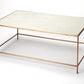 HomeRoots Classic White Marble Coffee Table