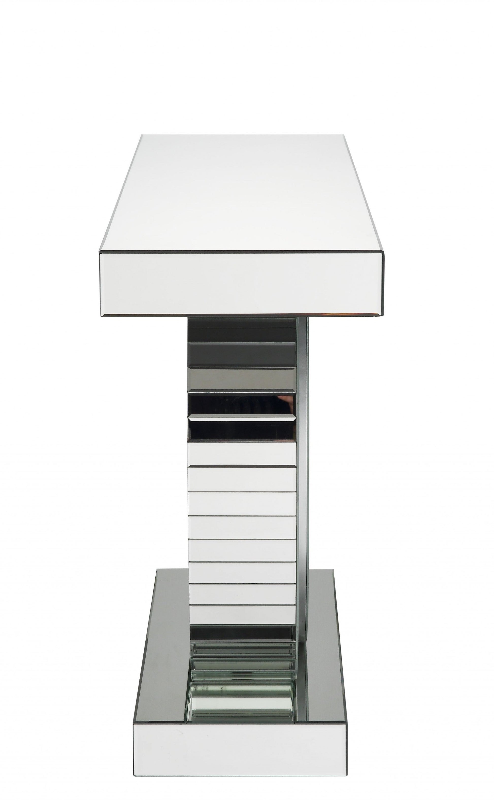 HomeRoots Clear Glass and Faux Crystal Console Table