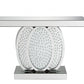HomeRoots Clear Glass and Faux Crystal Console Table