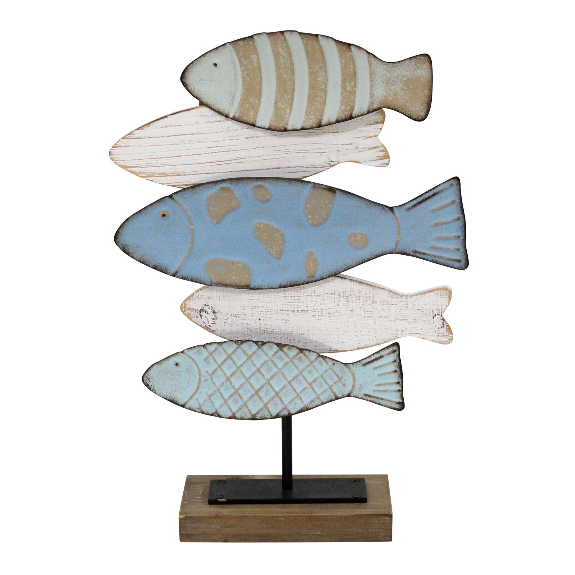 HomeRoots Coastal School of Fish Metal Tabletop