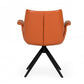 HomeRoots Cognac Faux Leather Dining Chair