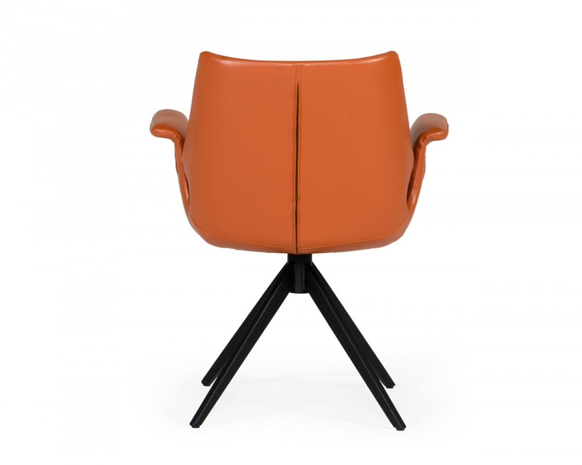 HomeRoots Cognac Faux Leather Dining Chair
