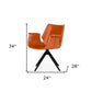 HomeRoots Cognac Faux Leather Dining Chair