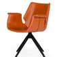 HomeRoots Cognac Faux Leather Dining Chair