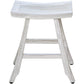 HomeRoots Compact Curvilinear Teak Shower Outdoor Bench in Driftwood Finish