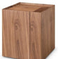 HomeRoots Compact Multipurpose Walnut Rolling End Table with Hidden Storage