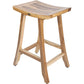 HomeRoots Compact Teak Counter Stool in Natural Finish