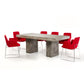 HomeRoots Concrete Dining Table In Dark Gray