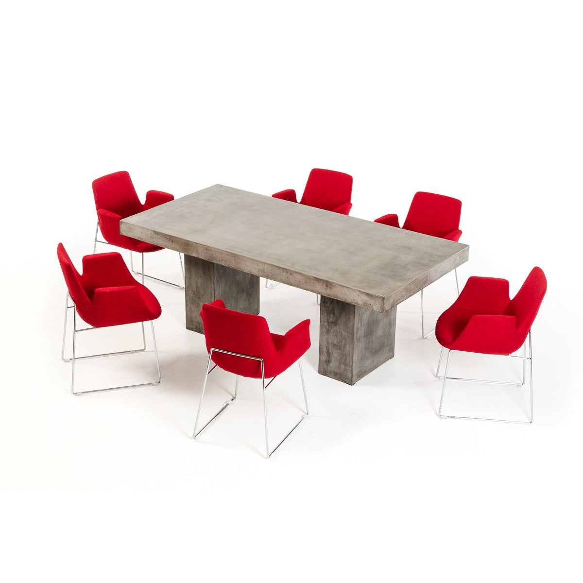 HomeRoots Concrete Dining Table In Dark Gray