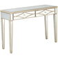 HomeRoots Console Mirror Table in Champagne Finish