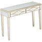 HomeRoots Console Mirror Table in Champagne Finish