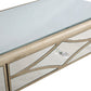 HomeRoots Console Mirror Table in Champagne Finish