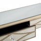 HomeRoots Console Mirror Table in Champagne Finish