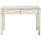 HomeRoots Console Mirror Table in Champagne Finish