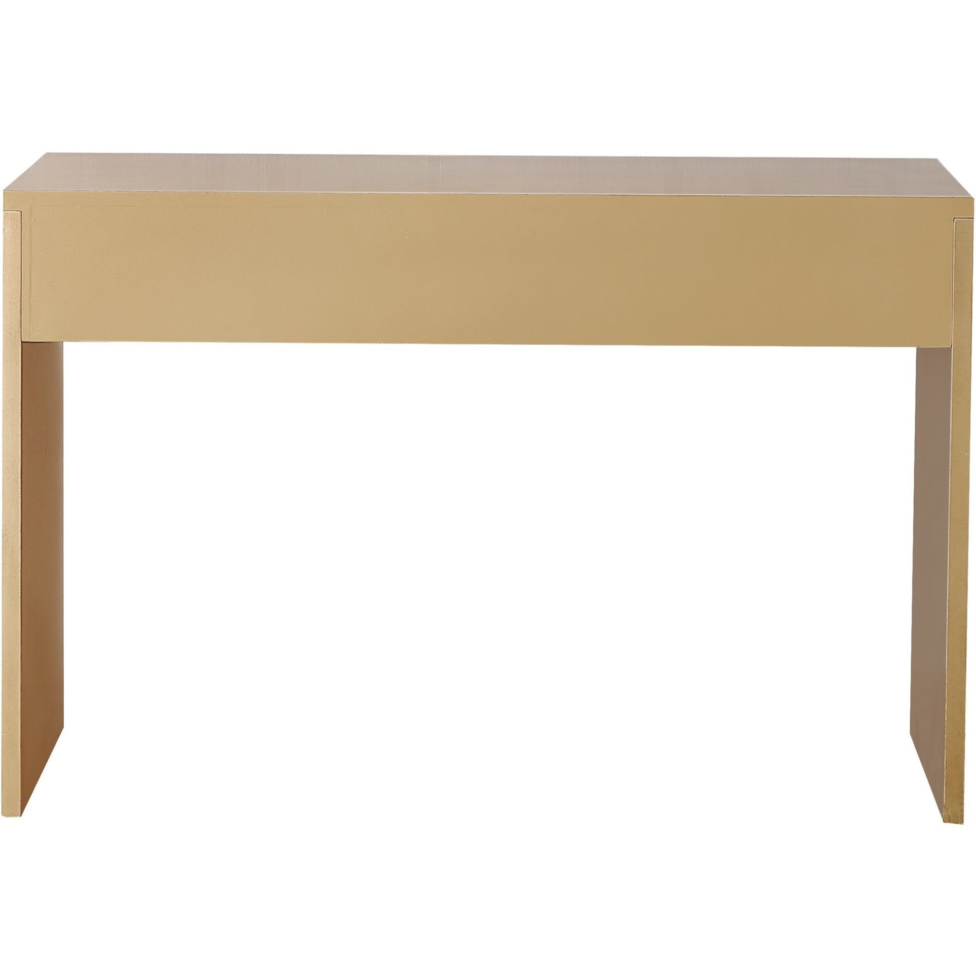 HomeRoots Console Table With Antiqued Gold Finish