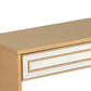 HomeRoots Console Table With Antiqued Gold Finish