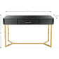 HomeRoots Console Table With Black and Gold Finish
