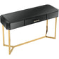 HomeRoots Console Table With Black and Gold Finish