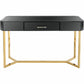HomeRoots Console Table With Black and Gold Finish