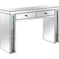 HomeRoots Console Table With Encrusted Crystal Finish