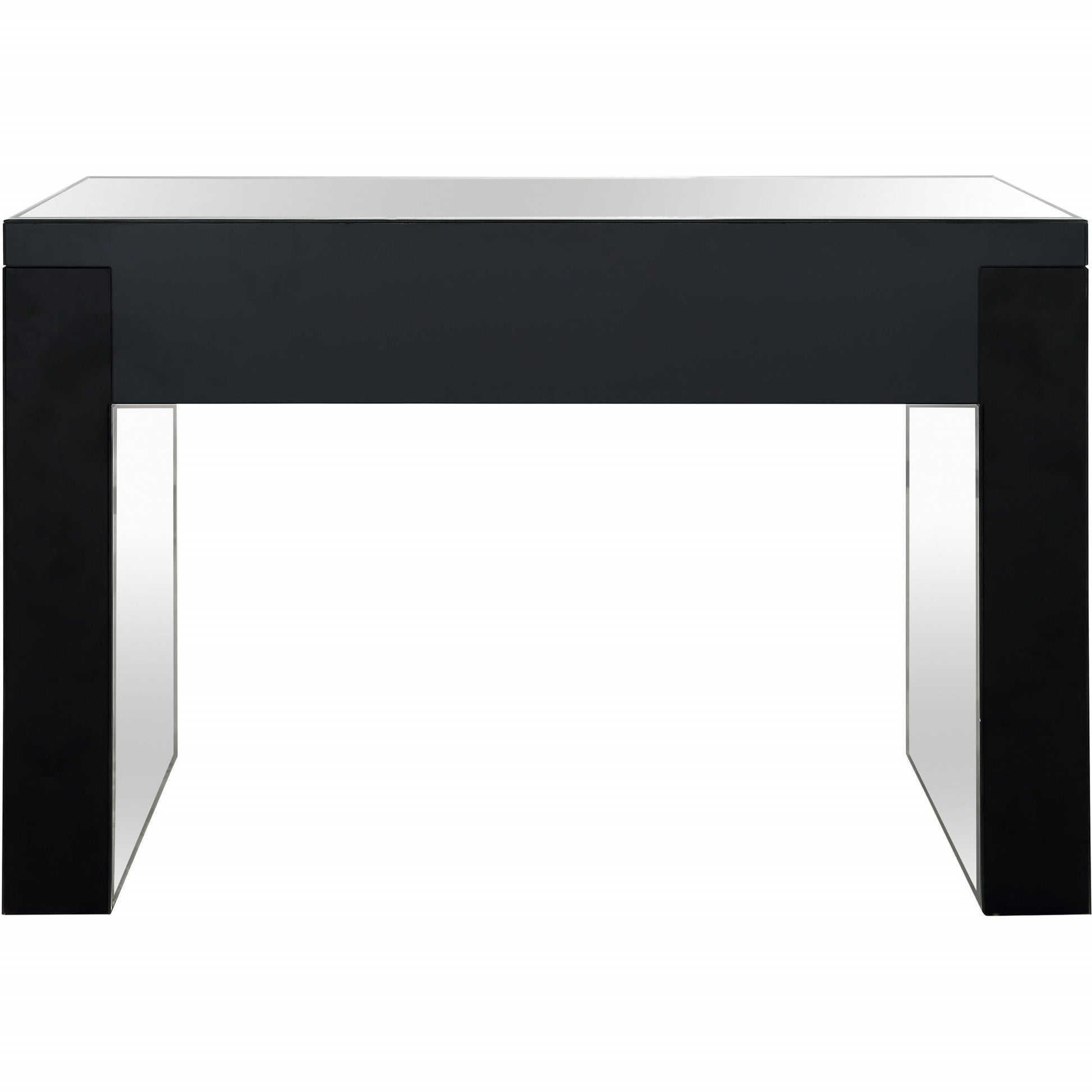 HomeRoots Console Table With Encrusted Crystal Finish