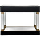 HomeRoots Console Table With Gold Accent Finish