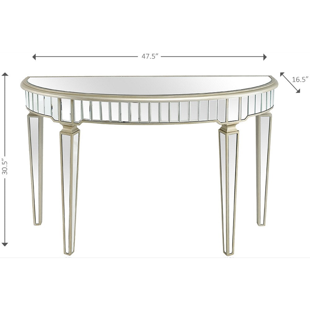 HomeRoots Console Table With Gold Accents