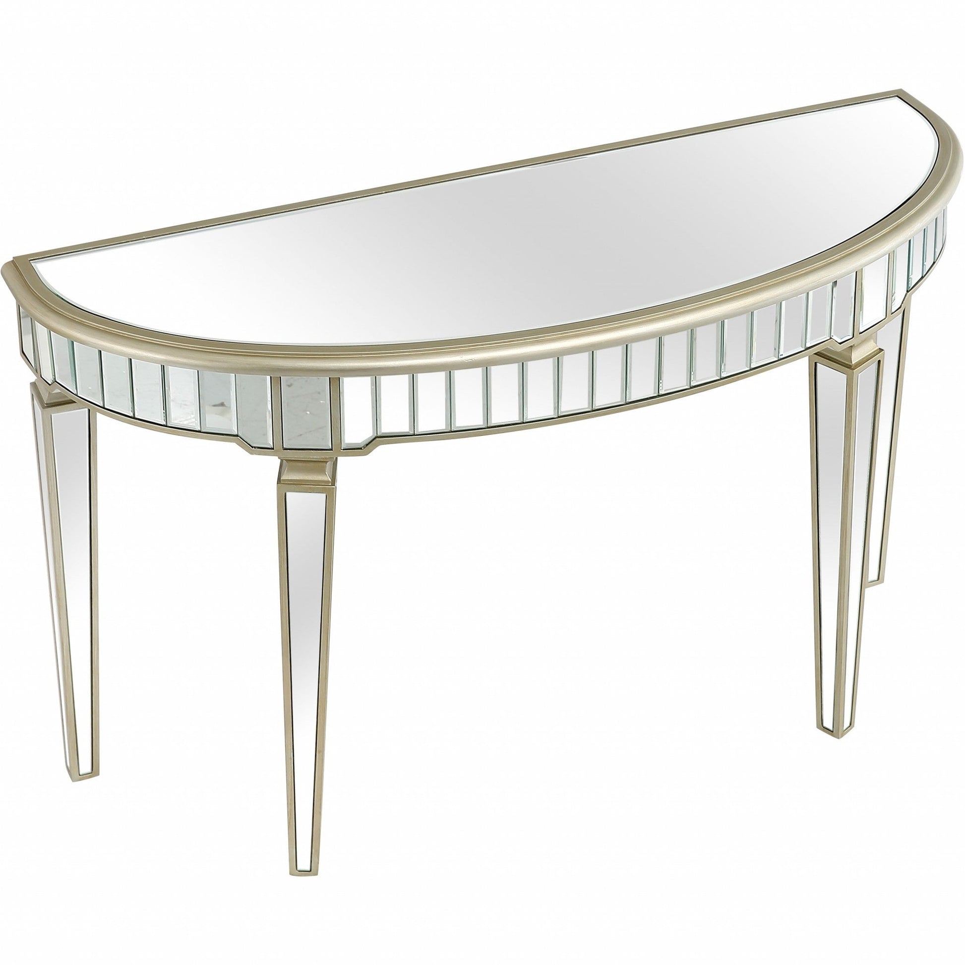 HomeRoots Console Table With Gold Accents