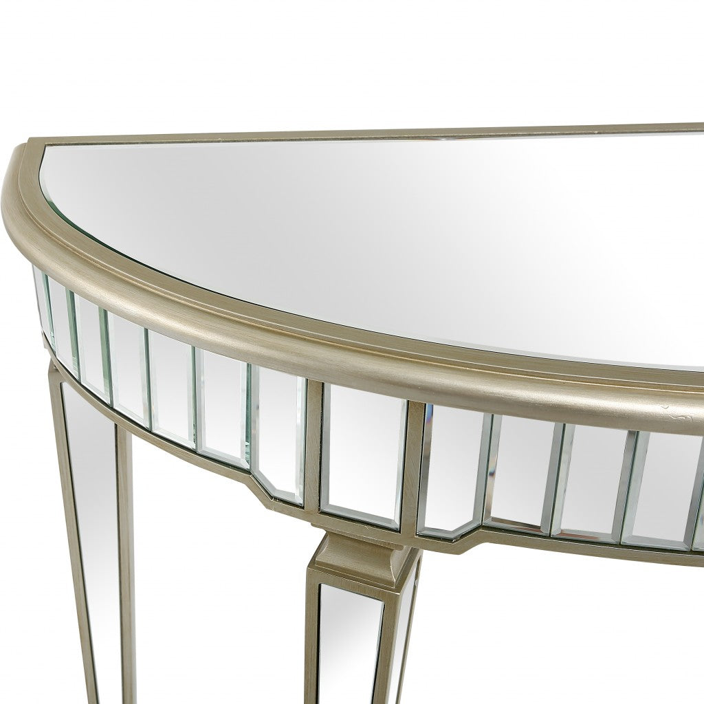 HomeRoots Console Table With Gold Accents