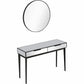 HomeRoots Console Table With Smokey Grey Mirror Finish