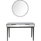 HomeRoots Console Table With Smokey Grey Mirror Finish