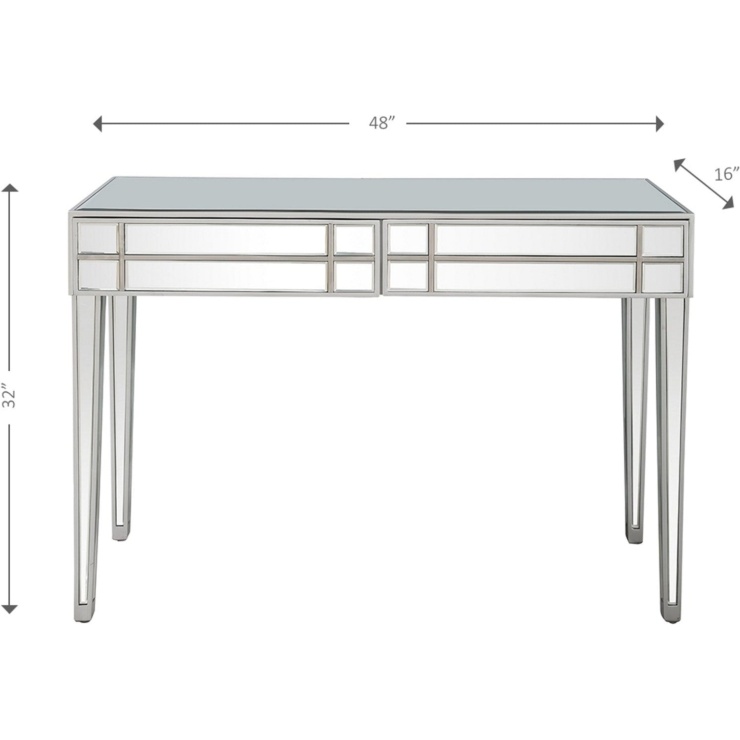 HomeRoots Console Table With Stainless Steel Finish