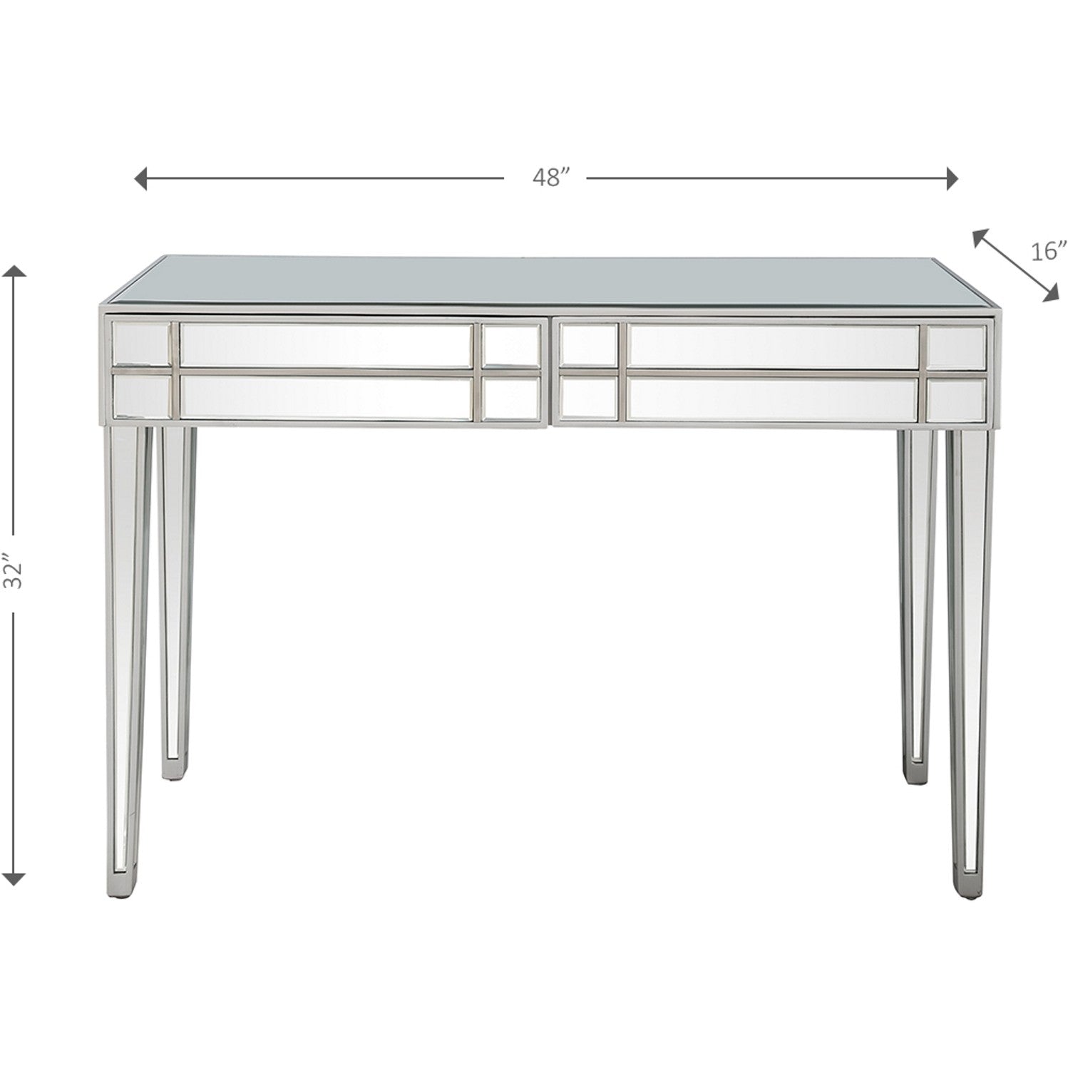 HomeRoots Console Table With Stainless Steel Finish